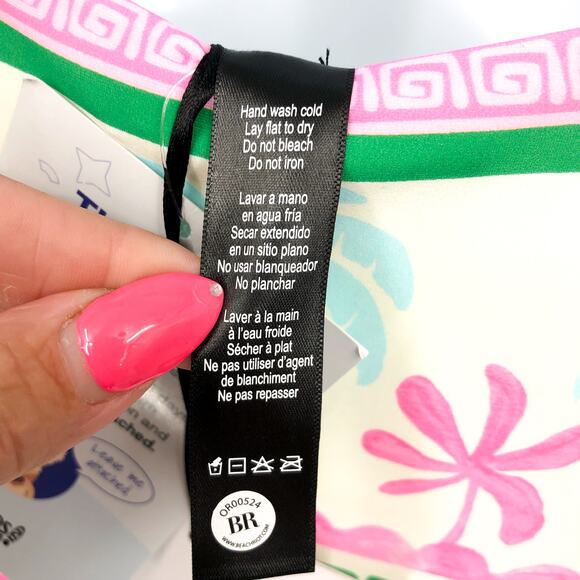 BEACH RIOT Women's Shona One Piece Swimsuit Small White Tropical Palm Print NWT - Picture 13 of 15